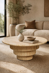 Travertine Round Ring Coffee Table