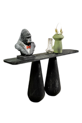 Marine Black Drop 2-Pillar Console Table