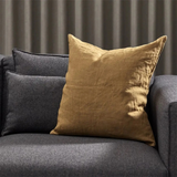 Shanta Cushion Cover Ocher Linen