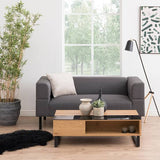 Azalea coffee table black glass top