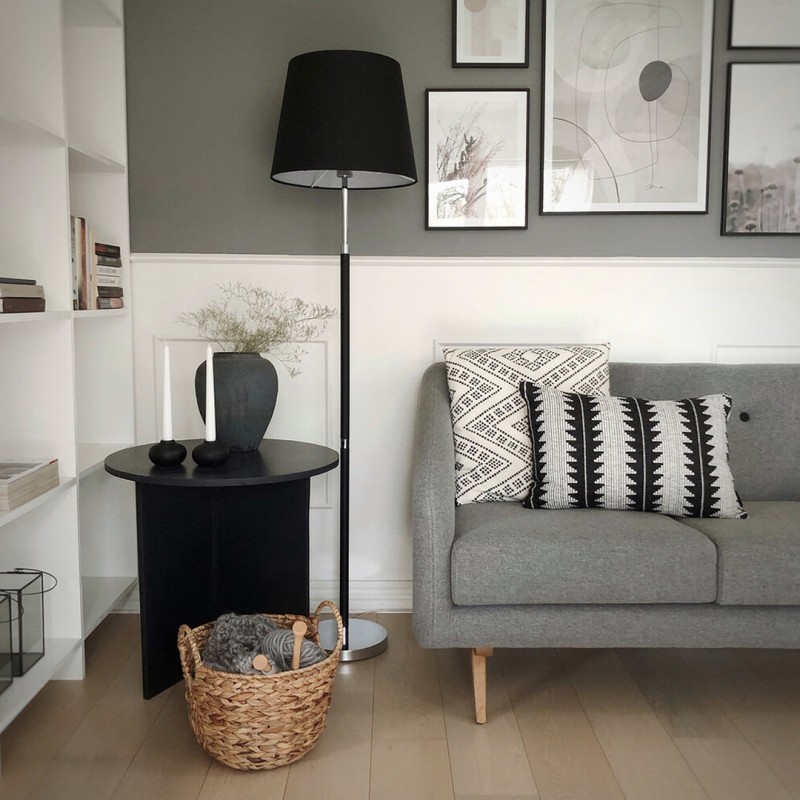 Venice Floor Lamp Black-White LF 1