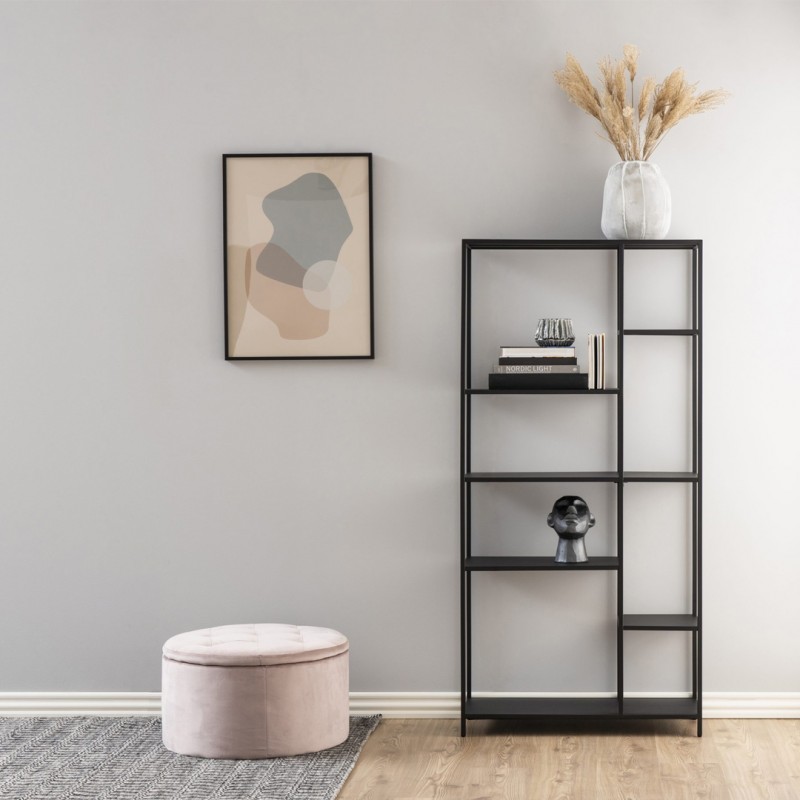 Retina Ottoman with storage dusty rose LF 1