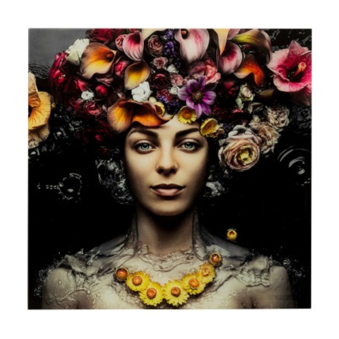 65022 Picture Glass Flower Art Lady 120*120C