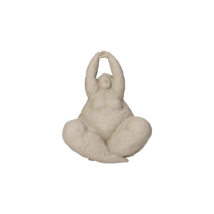 Ornament Big Woman Beige 24x15x20cm