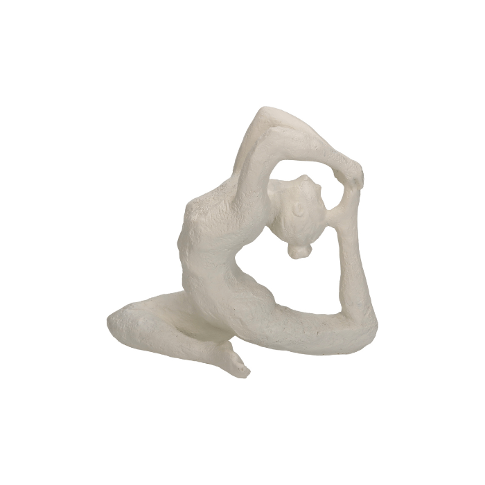 Ornament Woman Yoga Ivory 19x10x22cm