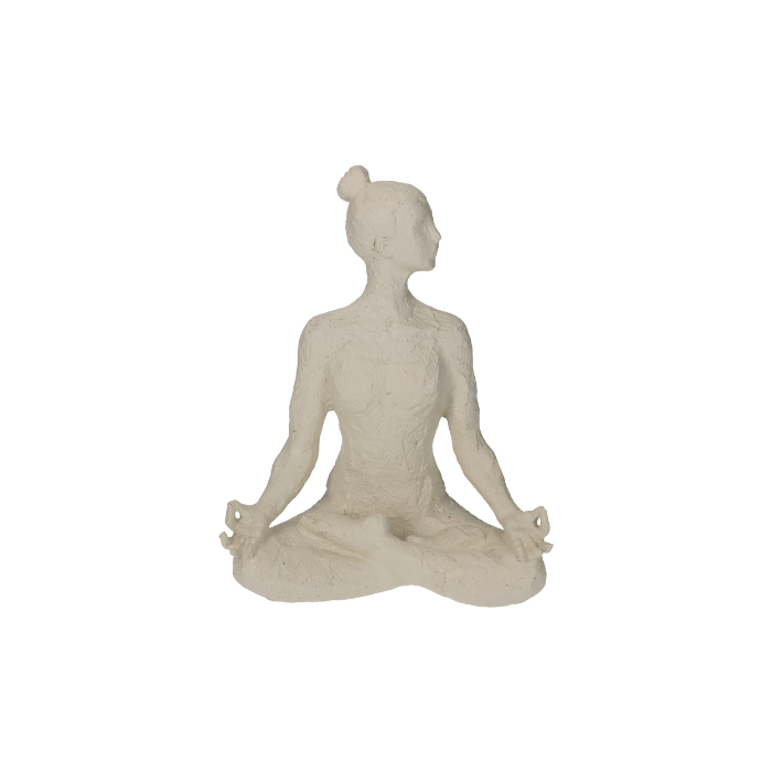 Ornament Woman Yoga Ivory 24x11x18cm