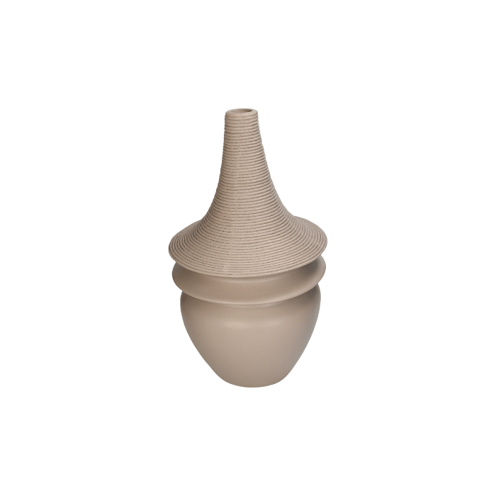 Vase Polyresin Sand 23x23x41cm